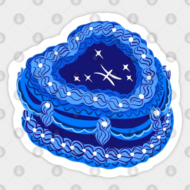 Pisces Cake Sticker by hgrasel